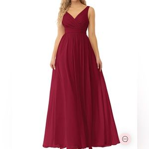 Azazie Kora Burgundy Red Dress